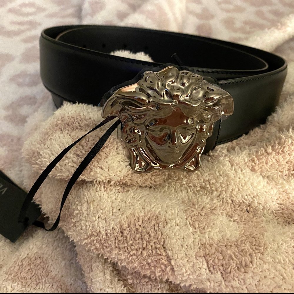 NWT Versace Palazzo Belt Medusa Head Silver